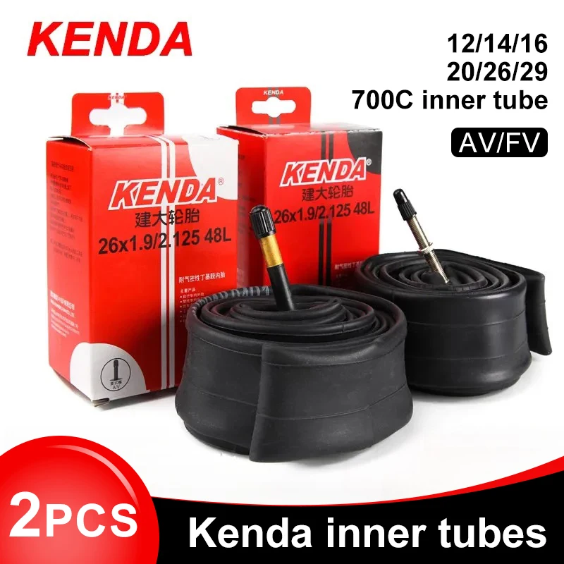 Inner Tube 700C - 2 個 KENDA 自転車インナーチューブ 20/26/27.5/29/700c/23C シュレーダー仏式ブチルゴム