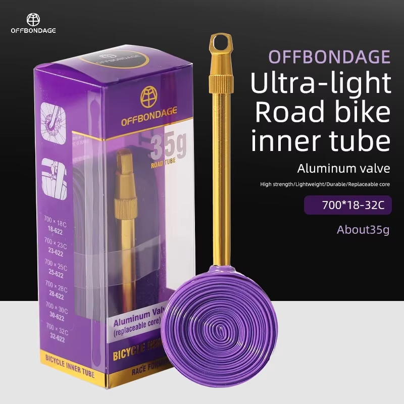 Inner Tube 700C - OFFBONDAGE アルミバルブ超軽量バイクインナーチューブ 700C 道路自転車 TPU タイヤ