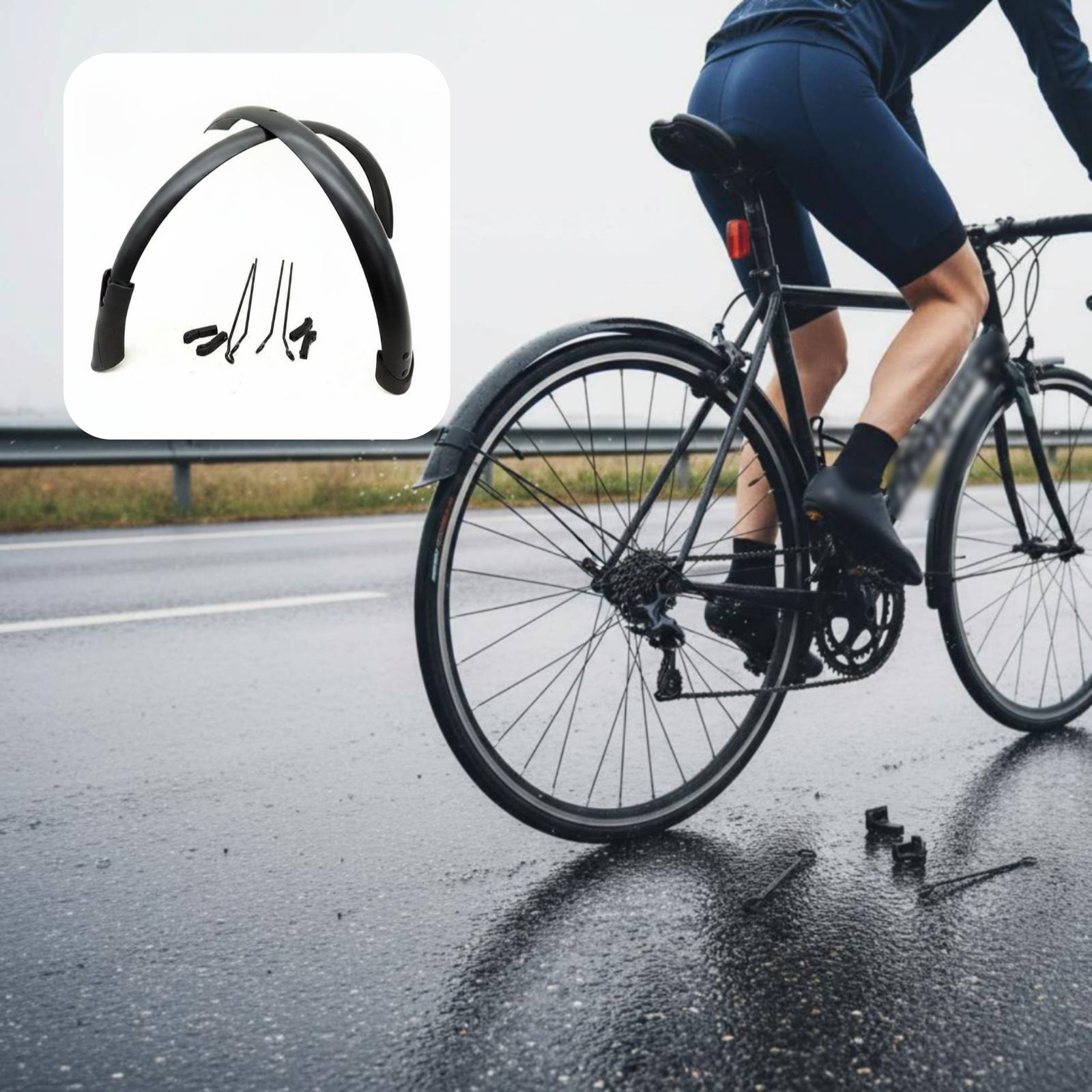 451 ホイールマッドガードセット 錆びにくいアルミニウム製 - Fender Mudguard Set のレビューと価格