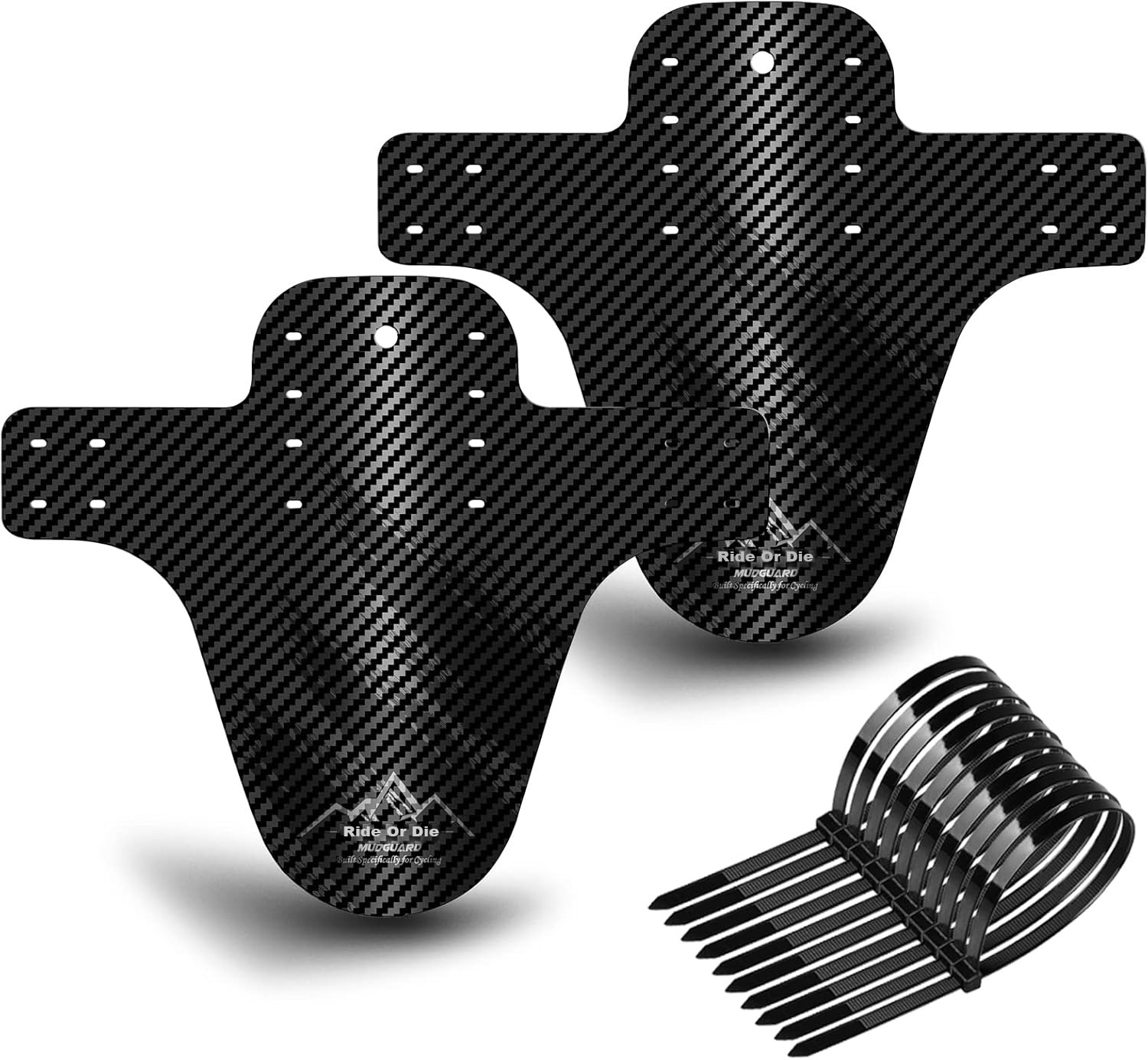 2 ピース/セット自転車フェンダーマウンテンカーボンパターン - Fender Mudguard Set のレビューと価格