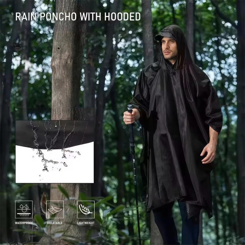 1PC レインコート旅行レインコート防水レインポンチョフード - Cycling Rain Jacket Commute のレビューと価格