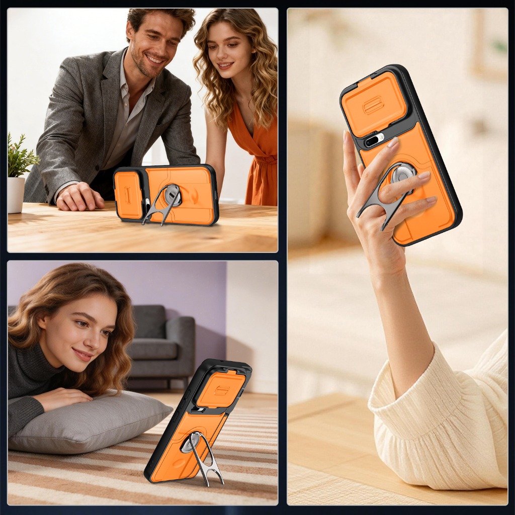 スライドカメラレンズプロテクター付きスマホケース Xiaom - Kickstand Adjustable のレビューと価格
