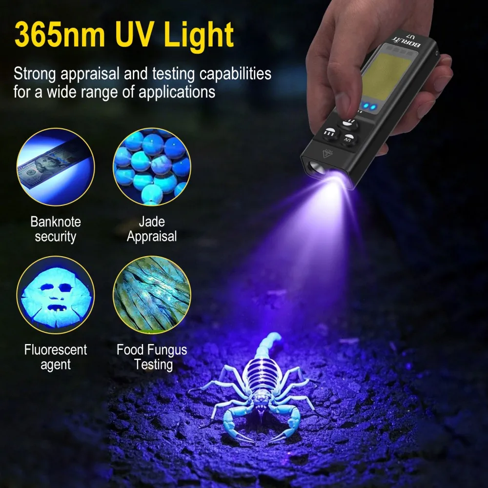 BORUiT U7 UV LED EDC懐中電灯 1100L - Cycling To Work のレビューと価格