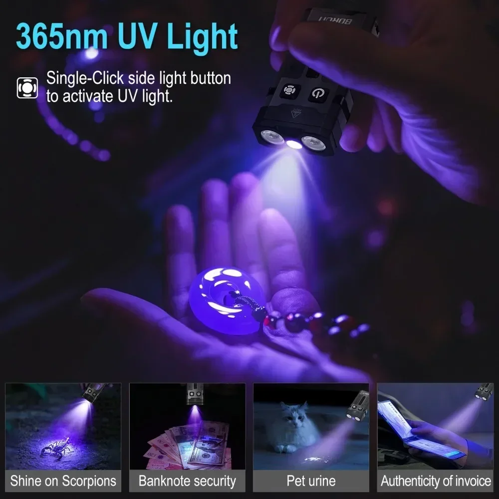 BORUiT EV20 1100LM EDC UVキーホルダ - Cycling To Work のレビューと価格