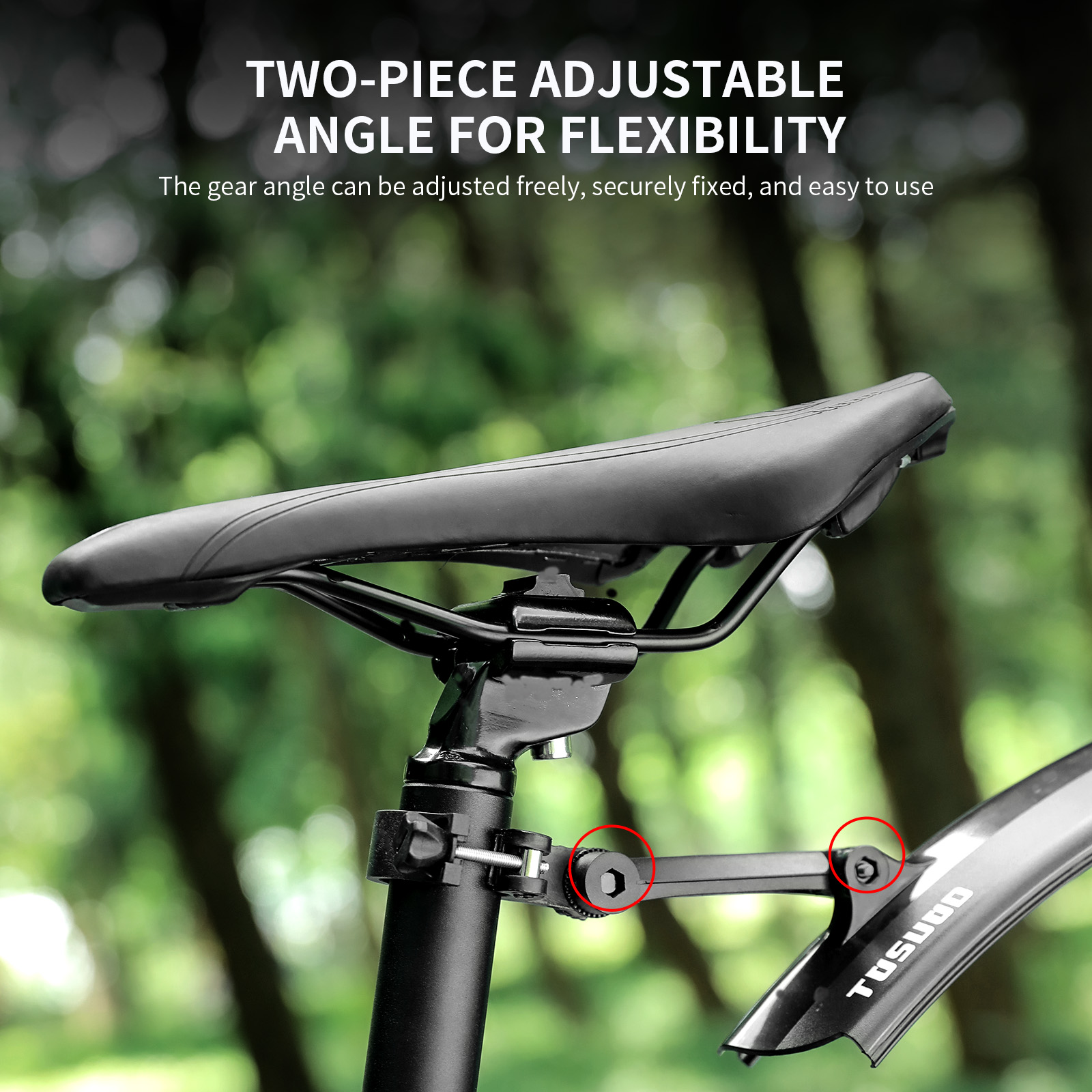 TOSUOD 調節可能な長さの自転車フェンダーセット 幅広で - Fender Mudguard Set のレビューと価格