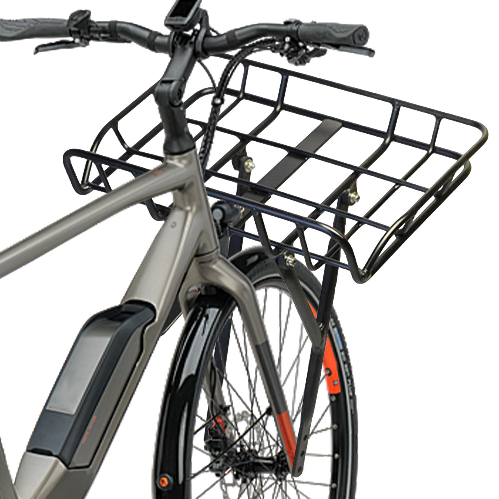 クイックリリース式フロントバイクバスケット 大容量メタルカー - Cycling Commuting のレビューと価格