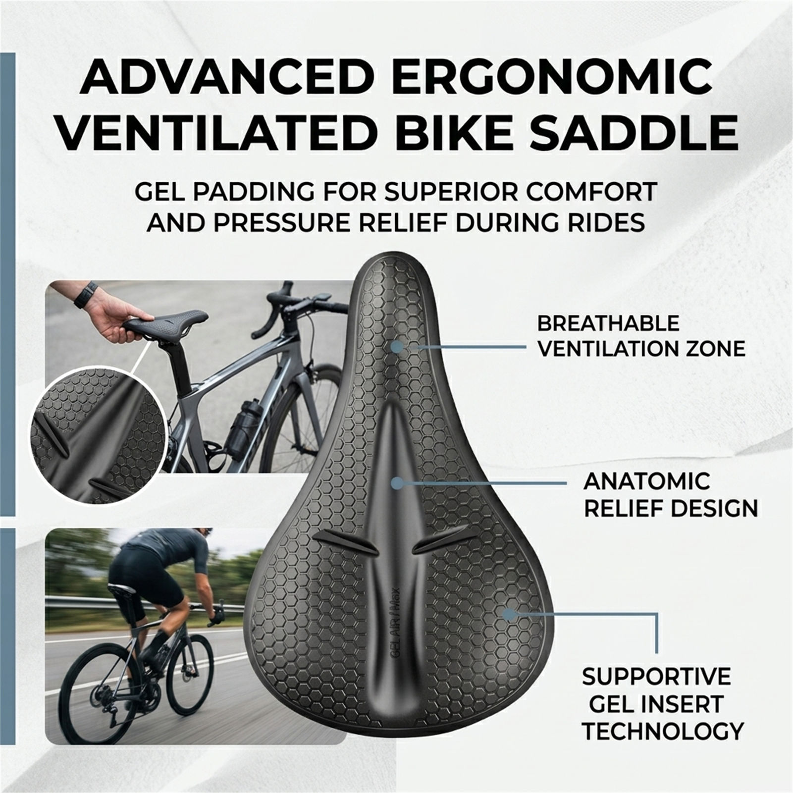 シリコン自転車シートカバー厚みのある痛み防止防水マウンテンバ - Cycling Commuting のレビューと価格