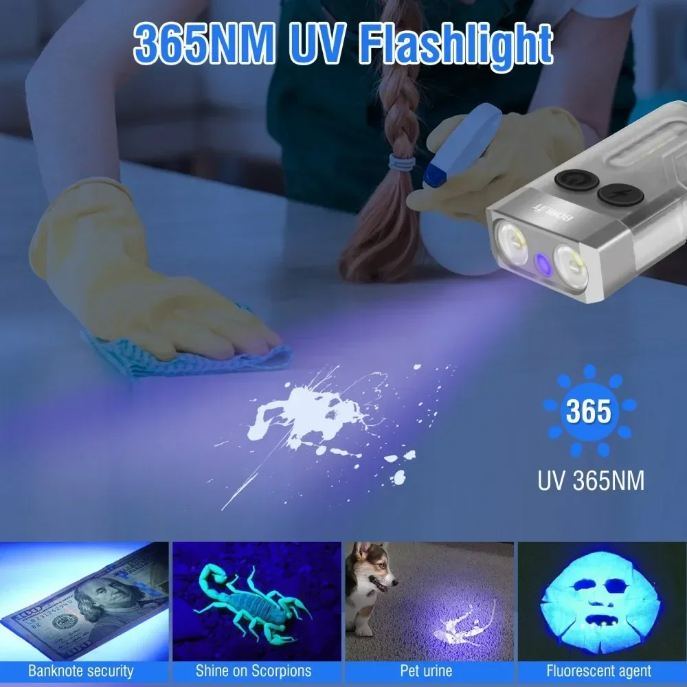 BORUiT V10 キーホルダー UV LED EDC 蛍 - Cycling To Work のレビューと価格