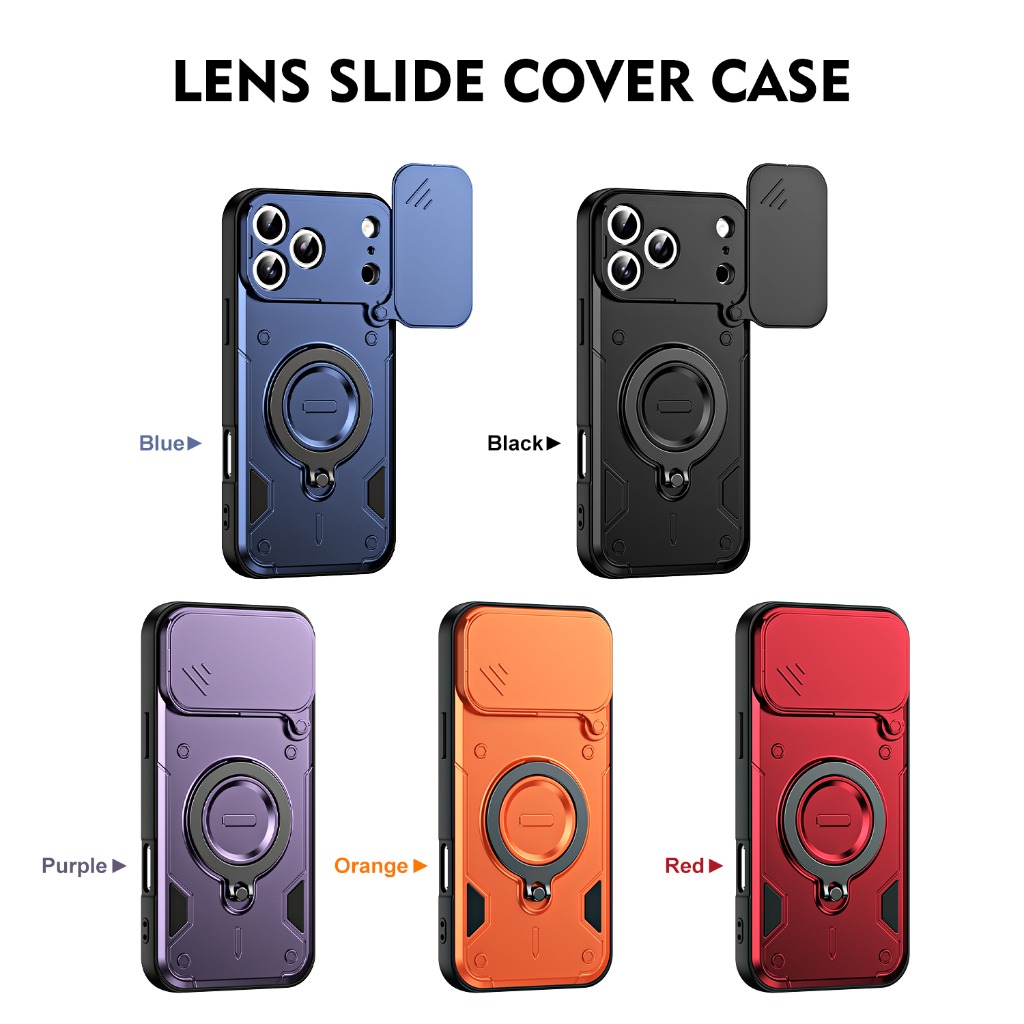 耐衝撃アーマーケース スライド式カメラカバー付き 360度保 - Kickstand Adjustable のレビューと価格