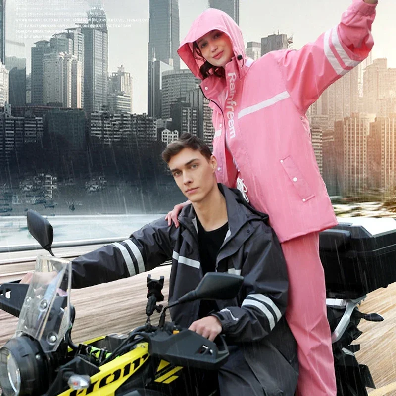 防水反射レインコートセット,防雨パンツ,アウトドア,サイクリ - Cycling Rain Jacket Commute のレビューと価格
