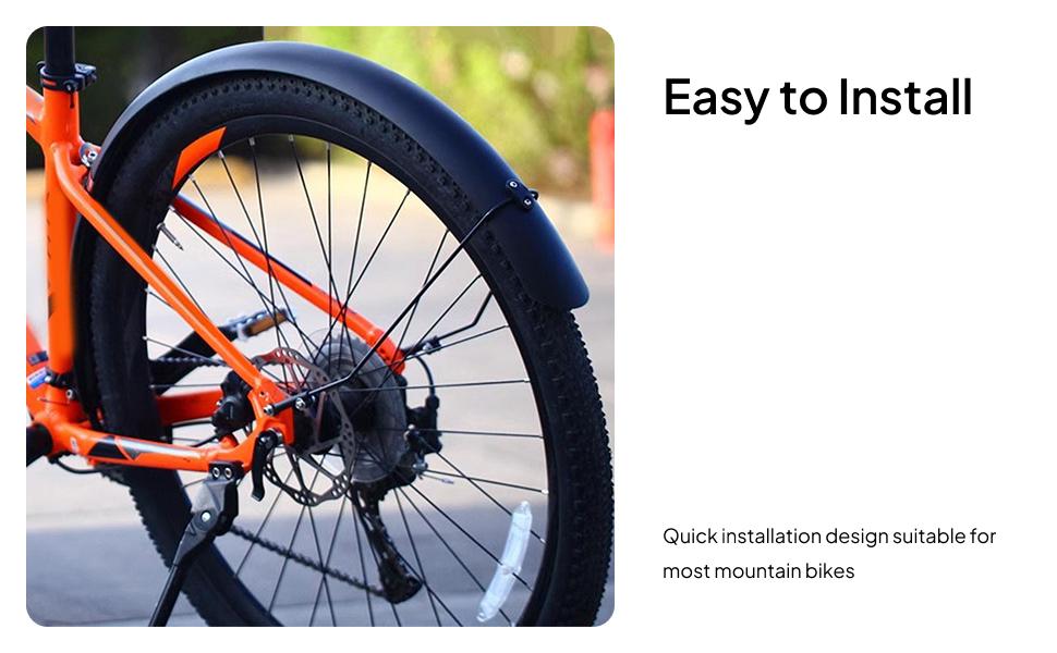 マウンテンバイク用マッドガード 厚手フルカバーフェンダー グ - Fender Mudguard Set のレビューと価格